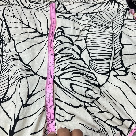 Rachel Zoe Black and White Leaf Print Wide-Leg pants, super fresh and comfy - Picture 10 of 11